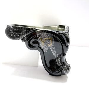 Black Wood Grain Plastic Sofa Legs